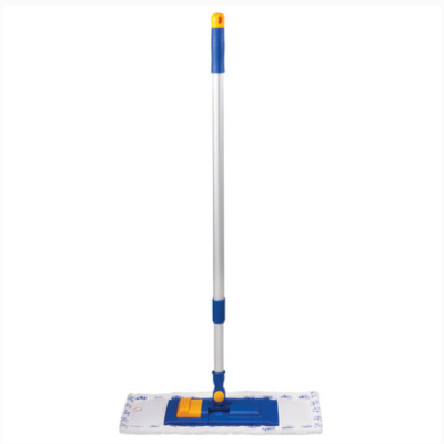 Швабра с флаундером 40 см, телеск. чер. 130 см, (d=1,6 см) микрофибра/абразив (тип К) Лайма 601462