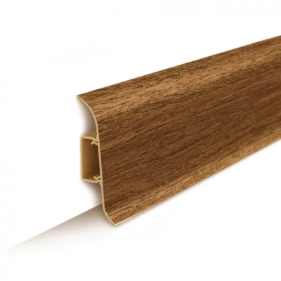 Плинтус напольный с центральной планкой 55мм 2,2м "Идеал Классик" Орех / 291										