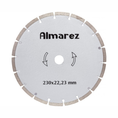 Диск отрезной алмазный сухой рез 230х22,23мм "Almarez" Бетон 300230
