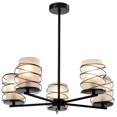 Люстра Rivoli 5009-305 Gerlinde 5хE27 40W, черный, лофт - кантри 560х560х470 6946