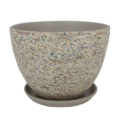 Лунный камень 6 горшок с поддоном 6,3л d26 h19см овал борт