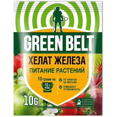 Хелат железа 10г Грин Белт 10/100 ТЭ, шт