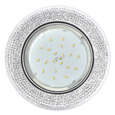 Светильник Ecola GX53 H4 LD7069  Круг "Модерн" подсветка 4K Прозрачный/Хром 35x125 FT53CMEFB