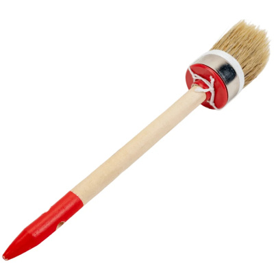 Кисть круглая Профи №8 (35 мм), натуральная щетина, деревянная ручка// MTX