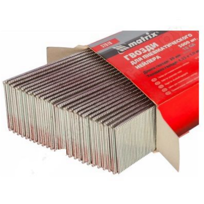 Гвозди для пнев.нейлера,длина-45мм,ширина-1,25мм,толщина-1мм, 5000шт//MATRIX