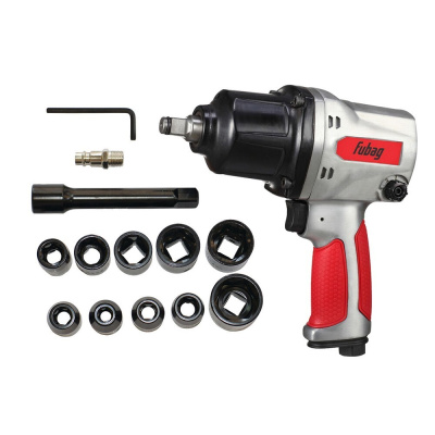 Пневмогайковерт ударный IW900 1/2" (880Нм_6.3бар_1/2") + набор головок_кейс