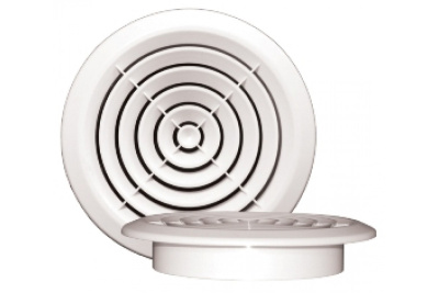  Решетка пластмассовая круглая с фланцем Д=100 ПКС 145/100