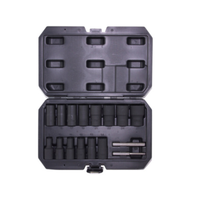 Набор головок торцевых спиральных для поврежденного крепежа 1/2"DR, 8-27 мм, 16 предметов