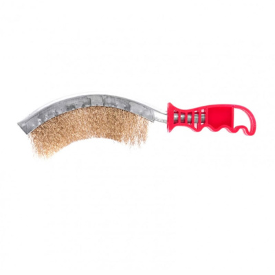 Щетка металлическая изогнутая, пластиковая ручка// Matrix