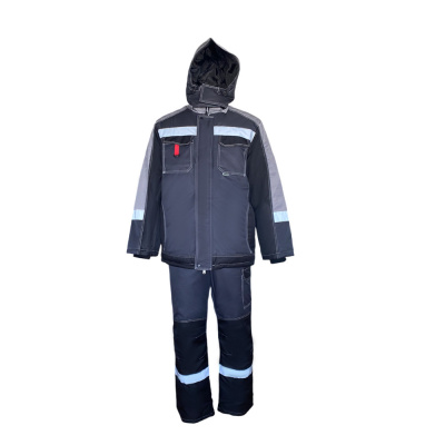 Костюм утепл. мужской «Юкон-Мембрана» ЮП-2 куртка и полукомб., цвет т.серый, чёр. (60-62) 182-188