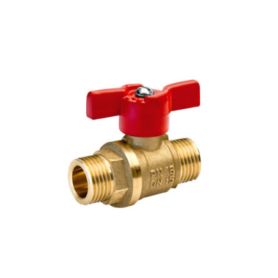 Кран шаровой 1/2" нар/нар бабочка 11Б27п1 А32/1 ДУ15 БОЛОГОЕ