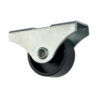 Колесо мебел. неповоротное 25мм  (черный полиамид)