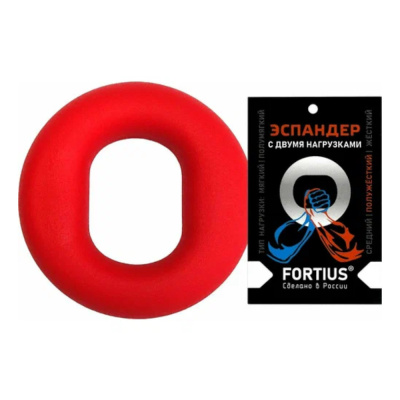 Эспандер кистевой "Fortius" с двумя нагрузками 30-40 кг (красный)