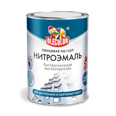 Эмаль НЦ-132П зеленая (1,7кг) OLECOLOR