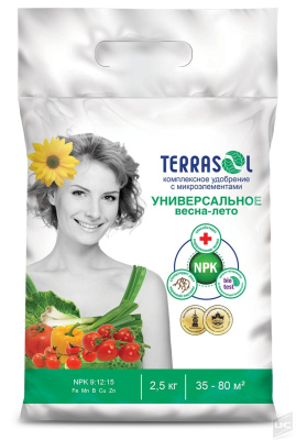 Удобрение сухое Террасол минеральное Весна-Лето  тукосмесь с микроэлементами 2,5 кг