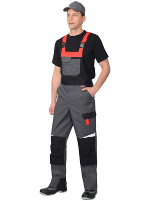 Полукомбинезон "СТАН" оливковый с черным и красным р.   88-92/170-176