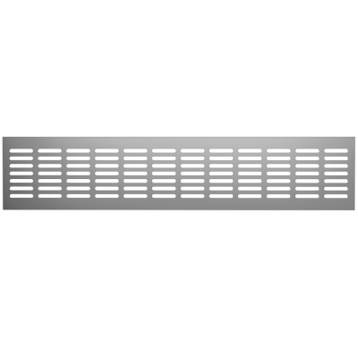 Решетка переточная алюминиевая с анодированным покрытием 480x100, Silver