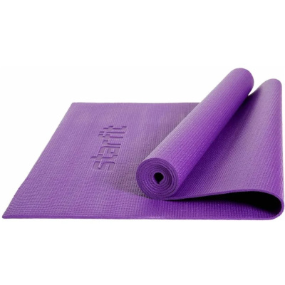 Коврик для йоги и фитнеса STARFIT FM-101 PVC, 0,4 см, 173x61 см, фиолетовый (Без характеристики)