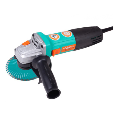 Машина углошлифовальная Sturm!, 125 мм, 1000Вт, 10000об/мин, AG9012TJ КАМНЕРЕЗ, яп. вык., mod T