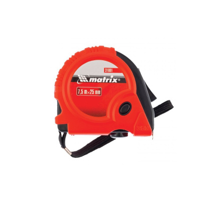 Рулетка Matrix Rubber, 7,5м х 25мм, обрез.корпус