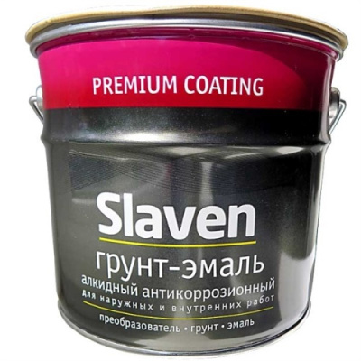 Грунт-эмаль "Славен" быстросохнущий антикоррозионный светло-серый 20кг Грунт-эмаль "Славен" быстросохнущий антикоррозионный светло-серый 20кг