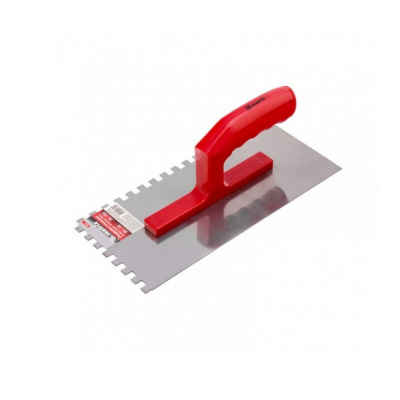 Гладилка стальная, 280 х 130 мм, зеркальная полировка, пластмас. ручка, зуб 10 х 10 мм// Matrix