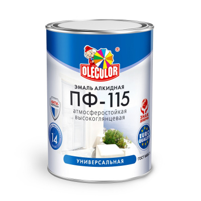 Эмаль ПФ-115 красная алк. (1,8кг) OLECOLOR