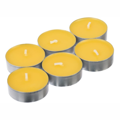 Свечи чайные от КОМАРОВ с ароматом цитронеллы HELP 6 шт в уп.