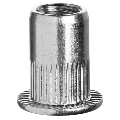 Резьбовые заклепки с насечками, М4, 20 шт, стальные, стандартный бортик, ЗУБР Профессионал