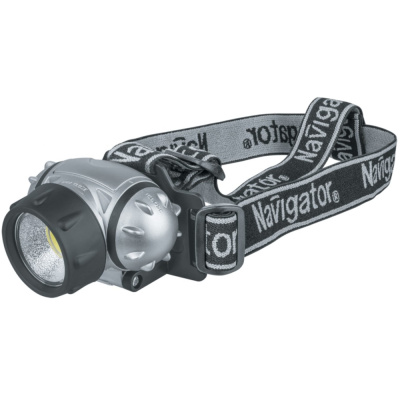 Фонарь светодиодный NPT-H14-3AAA 1Вт COB LED 110лм 20м налобный пластик