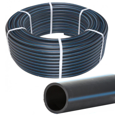 Труба 50х3.0мм питьевая с синей полосой ПЭ100