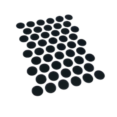 Заглушка самоклеящаяся черная, D13 мм (63 шт.)