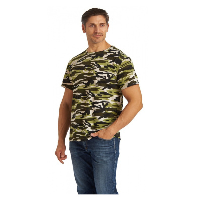 ФУТБОЛКА КАМУФЛЯЖ СВЕТЛО ЗЕЛЁНЫЙ БОЛОТНЫЙ БЕЖЕВЫЙ № 4 (52), шт.