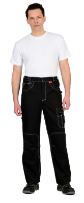 Брюки "Престиж" цв.черный, тк.Rodos (245гр.кв.м) р. 112-116/170-176