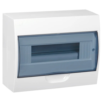 Щит распределительный навесной ЩРн-П-12 IP41 пластиковый белый, прозрачн. дверь