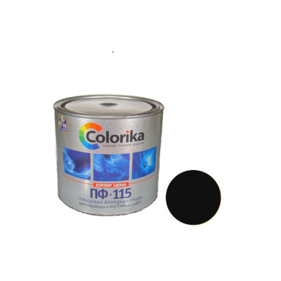 Эмаль ПФ-115 "Colorika" черная 0,8 кг