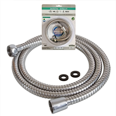 Шланг для душа металл/полировка, вставка нейлон EPDM, 1/2"х1/2" имп./кон., 150 см.