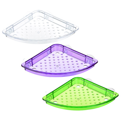 Держатель угловой для банных принадлежностей на присосках, ПС, 18x25,5x3,5см, 3 цвета VETTA 