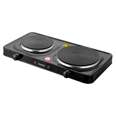 Электроплитка ENERGY EN-903B, 2 конфорки, диск, 1,5кВт + 1кВт, черная 158957