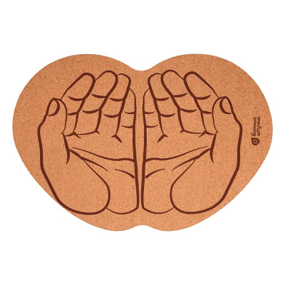 Коврик-сиденье для бани и сауны Ладони 43*30см, пробковый, 40241 Банные штучки