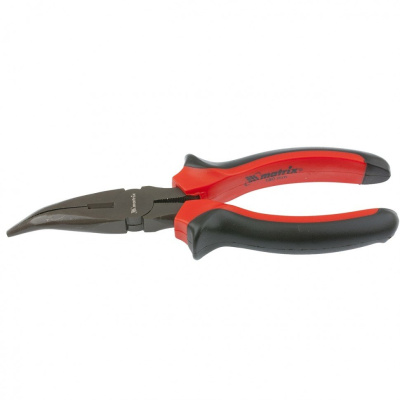 Длинногубцы Matrix Black Nickel 200 мм, прямые, двухкомпонентные рукоятки