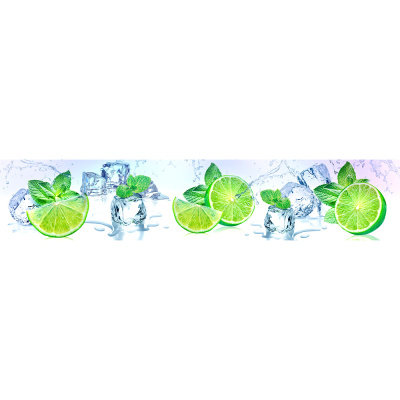 Панель интерьерная   Гурман65 Лайм и мята 3000х600х1.5мм на основе АВS-пластика ЛАК