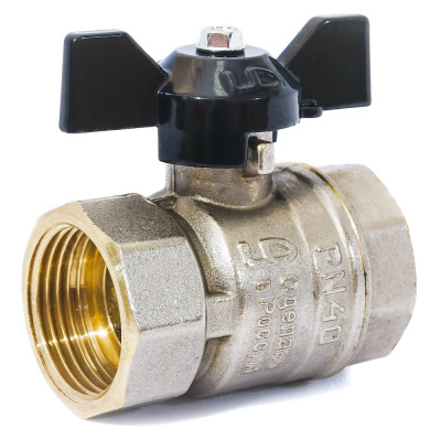 Кран шар. ГАЗ 3/4 г/г бабочка Ду20 Ру40 LD Pride