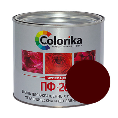 Эмаль ПФ-266 "Colorika" красно-коричневая 1,9 кг