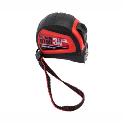 Рулетка с автостопом и магнитом 3 м х 19 мм "Монтажник"