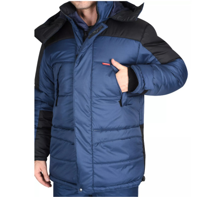 Куртка "СИРИУС-Европа" дл.,синяя с чёрным р.104-108/170-176 (ЧЗ)