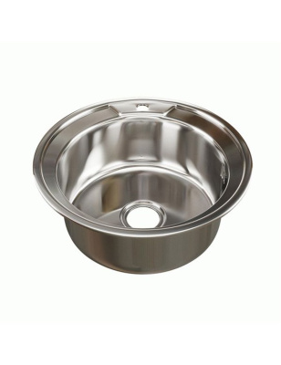 Мойка круг d 49 (0,8) вып 3 1/2 MIXLINE (глуб чаши 18см) с сифоном без гофры