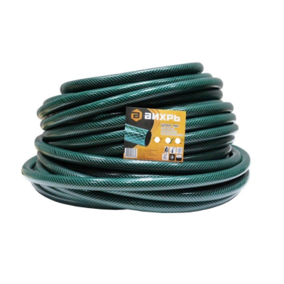 Шланг поливочный ПВХ усиленный премиум, пищевой трехслойный армированный 3/4, 25 м Вихрь 73/7/2/7