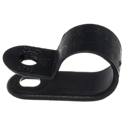 Кабельная скоба под винт REXANT 12 мм, черная, упаковка 50 шт.