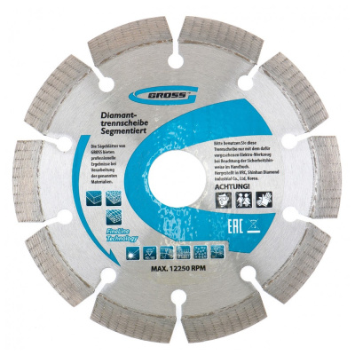 Диск алмазный ф150х22,2мм сегментный, упорядоченный алмаз, сухое резание//GROSS